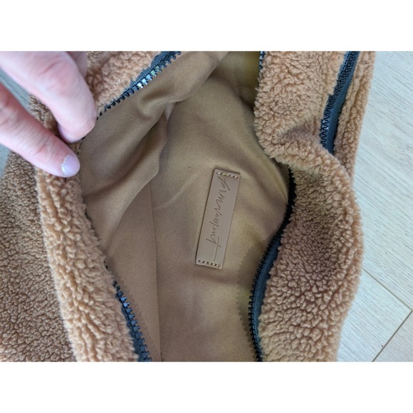 FP Movement Free People Overachiever Sherpa Sling Coco Teddy Crossbody Backpack - Picture 4 of 5